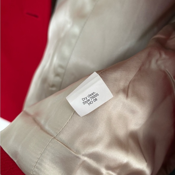 J. Crew | Trench | 94% Wool 6% Nylon | size 2P | Red - Picture 2 of 10